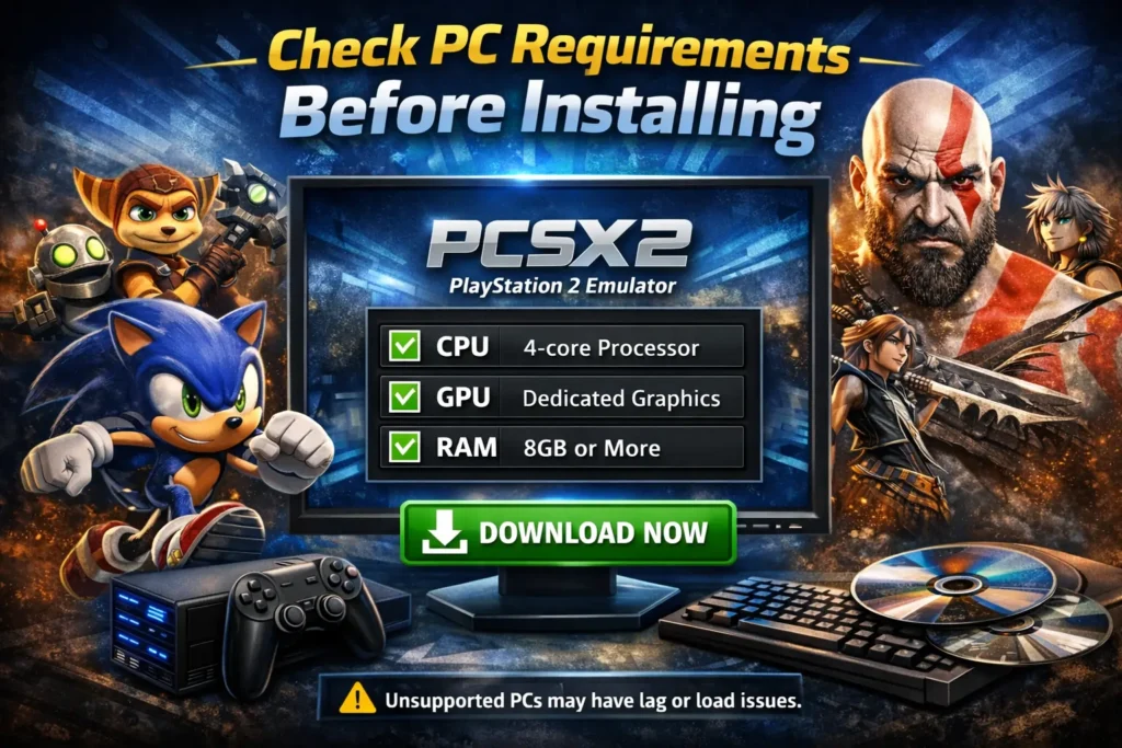 PC Requirements to download ps2