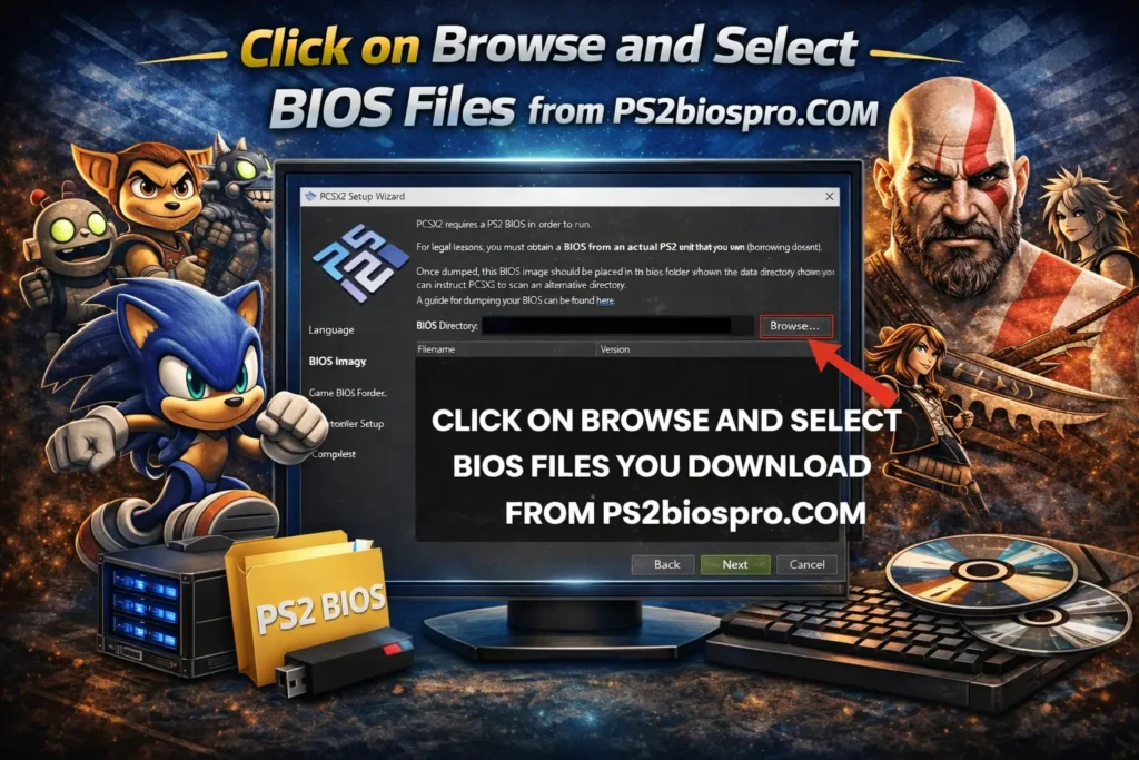 Select bios files 